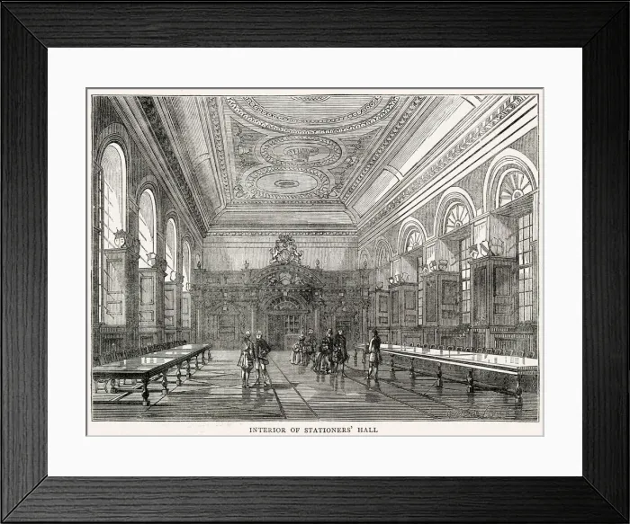 Framed Print : New interior of the Stationers Hall, Ludgate Hill, London Framed Print : New interior of the Stationers Hall, Ludgate Hill, London