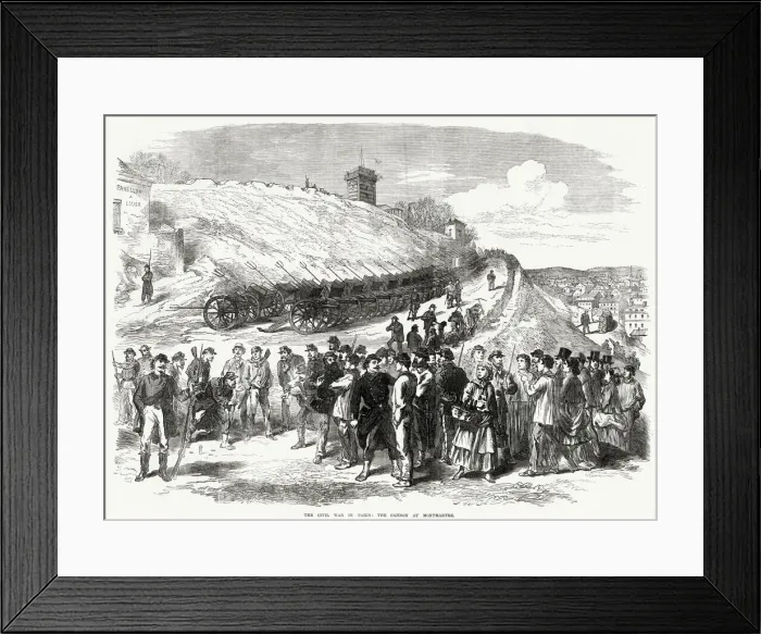 Framed Print : Communard forces reinforcing their position at Montmartre Framed Print : Communard forces reinforcing their position at Montmartre