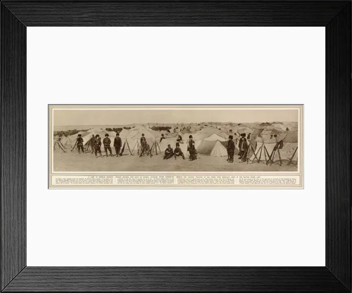 Framed Print : Cossacks camp of Siberian infantry: The Grand Duke Nicholas Framed Print : Cossacks camp of Siberian infantry: The Grand Duke Nicholas