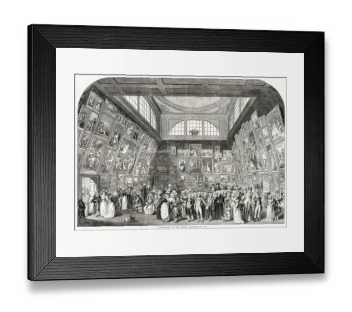 Framed Print : One of the main galleries for the Royal Academy Exhibition of 1787 in London Framed Print : One of the main galleries for the Royal Academy Exhibition of 1787 in London
