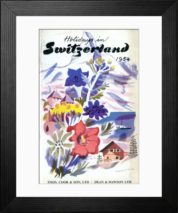 Framed Print : Brochure front cover advertising Thomas Cooks travel service. Date: 1954 Framed Print : Brochure front cover advertising Thomas Cooks travel service. Date: 1954