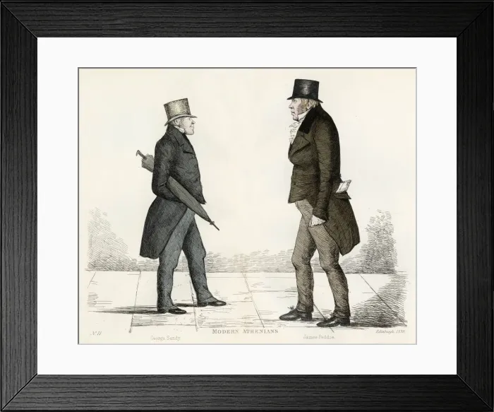 Framed Print : Mr George Sandy (c. 1777 - 1853), approaching Mr James Pedie (c Framed Print : Mr George Sandy (c. 1777 - 1853), approaching Mr James Pedie (c