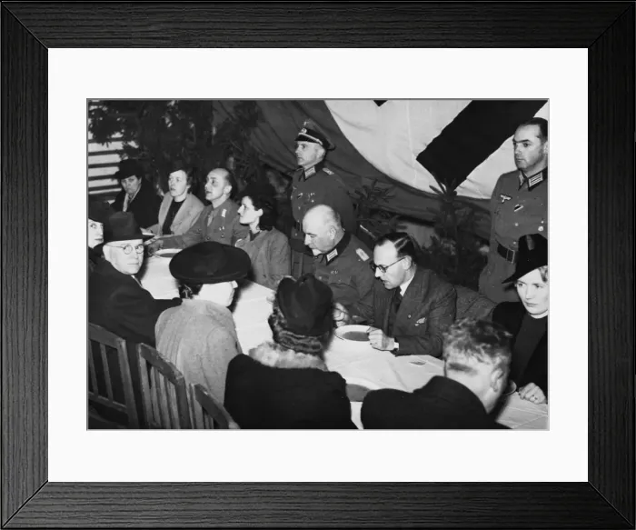 Framed Print : Sunday 20 March, German soldiers including the military commanders for Belgium Framed Print : Sunday 20 March, German soldiers including the military commanders for Belgium