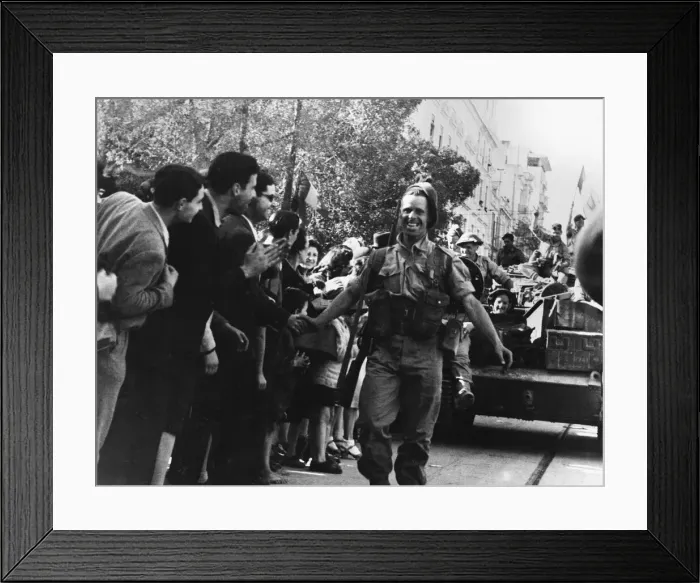 Framed Print : Liberation of Brussels during World War II Date: 1945 Framed Print : Liberation of Brussels during World War II Date: 1945