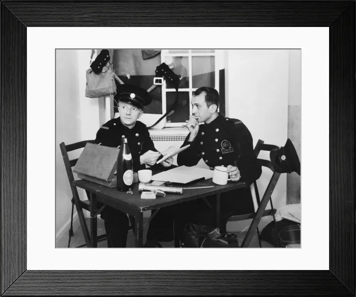 Framed Print : Auxiliary Firemen in London during World War II Date: 1939-1945 Framed Print : Auxiliary Firemen in London during World War II Date: 1939-1945