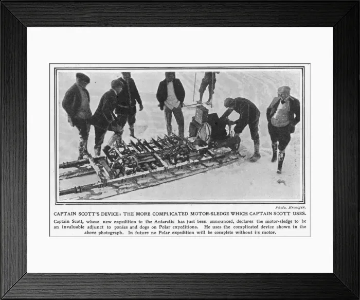 Framed Print : Captain Scott, whose new expedition to the South Pole had just been announced in 1909 Framed Print : Captain Scott, whose new expedition to the South Pole had just been announced in 1909