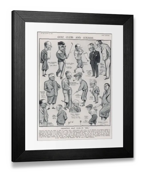 Framed Print : Members of the Chipstead Golf Club, Surrey Date: 1938 Framed Print : Members of the Chipstead Golf Club, Surrey Date: 1938