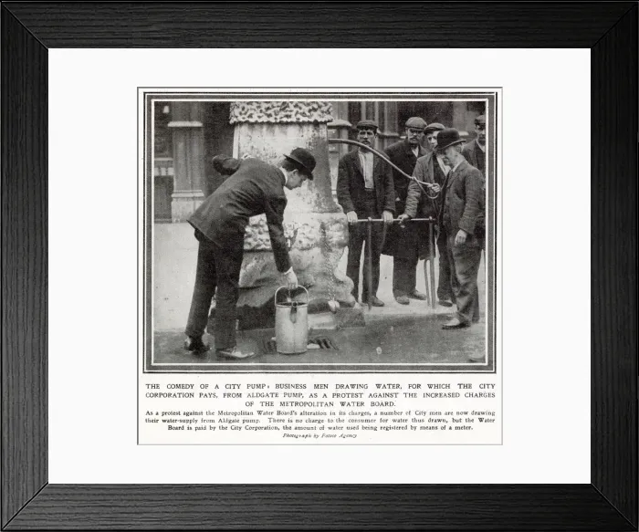 Framed Print : Local businesses were on protest against the increase charges of the Metropolitan Water Framed Print : Local businesses were on protest against the increase charges of the Metropolitan Water