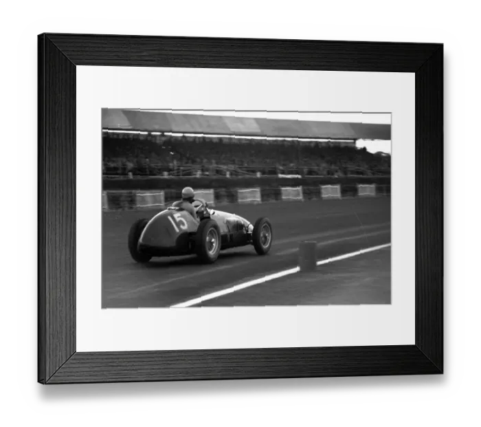 Framed Print : Alberto Ascari winning in a works Ferrari 500 at Stowe Corner - British Grand Prix Framed Print : Alberto Ascari winning in a works Ferrari 500 at Stowe Corner - British Grand Prix