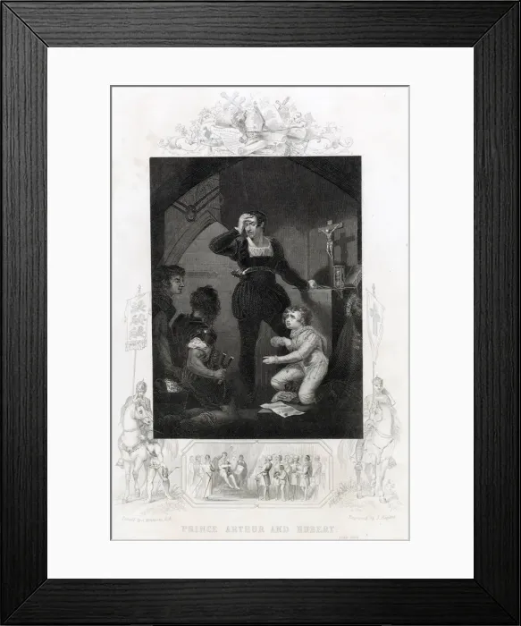 Framed Print : The young Prince Arthur, Duke of Brittany, imprisoned at the Chateau de Falaise Framed Print : The young Prince Arthur, Duke of Brittany, imprisoned at the Chateau de Falaise