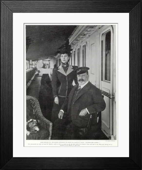 Framed Print : King Edward and Queen Alexandra consort on board His Majestys Yacht Framed Print : King Edward and Queen Alexandra consort on board His Majestys Yacht