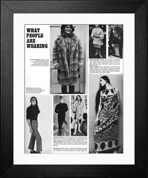 Framed Print : An article entitled What People are Wearing which features a Chinese badger fur Framed Print : An article entitled What People are Wearing which features a Chinese badger fur