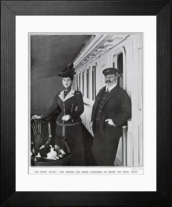 Framed Print : King Edward and Queen Alexandra consort on board His Majestys Yacht Framed Print : King Edward and Queen Alexandra consort on board His Majestys Yacht