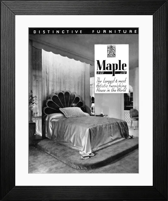 Framed Print : Advert for Maple, distincitive furniture, London Date: 1938 Framed Print : Advert for Maple, distincitive furniture, London Date: 1938