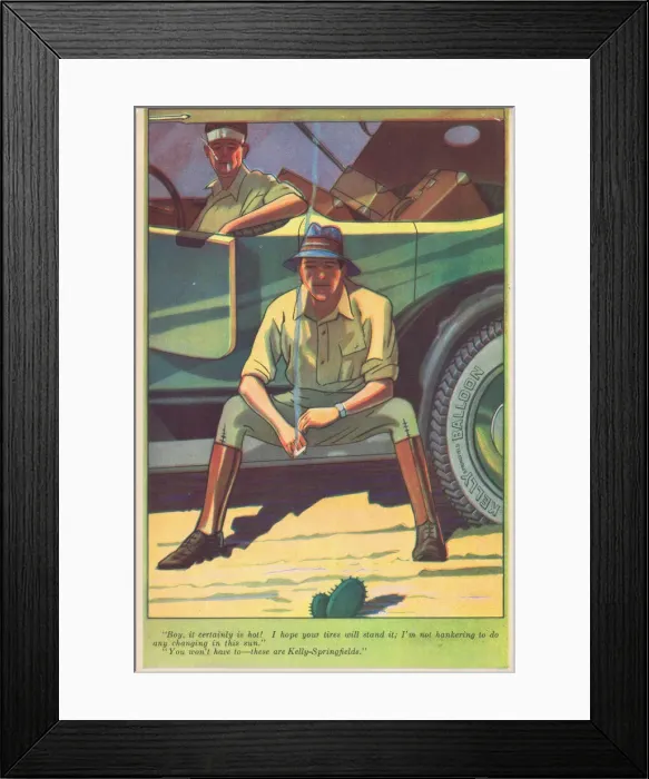 Framed Print : Advert for Kelly Tyres (1927) Date: 1927 Framed Print : Advert for Kelly Tyres (1927) Date: 1927