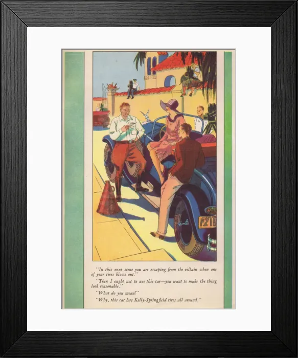 Framed Print : Advert for Kelly-Springfield Tyres (1930) Date: 1930 Framed Print : Advert for Kelly-Springfield Tyres (1930) Date: 1930