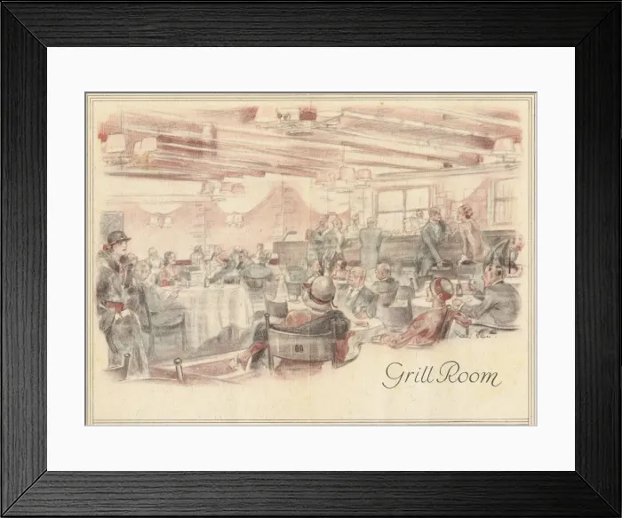 Framed Print : Sketch of the Grill Room in the Eden Hotel, Berlin (1920s) Date: 1920s Framed Print : Sketch of the Grill Room in the Eden Hotel, Berlin (1920s) Date: 1920s