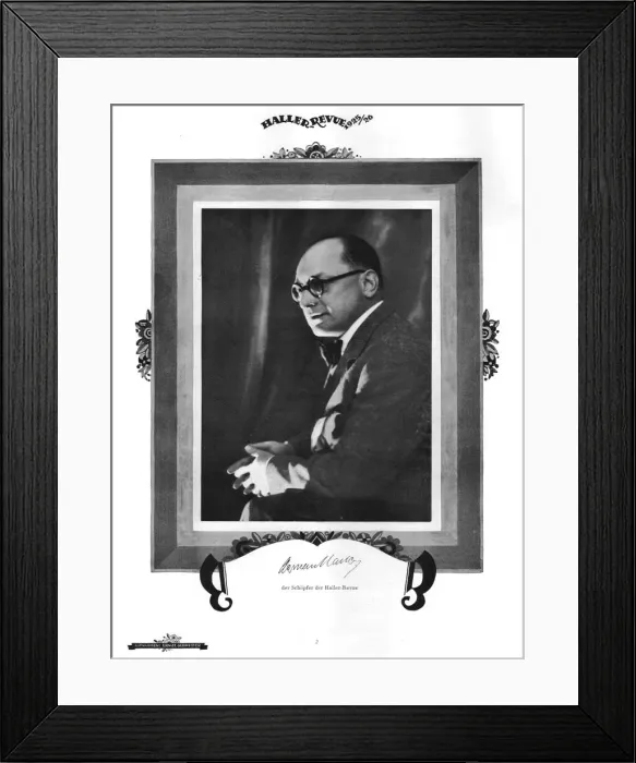 Framed Print : Portrait of Herman Haller director of the Admiralspalast, Berlin (1926) Date: 1926 Framed Print : Portrait of Herman Haller director of the Admiralspalast, Berlin (1926) Date: 1926