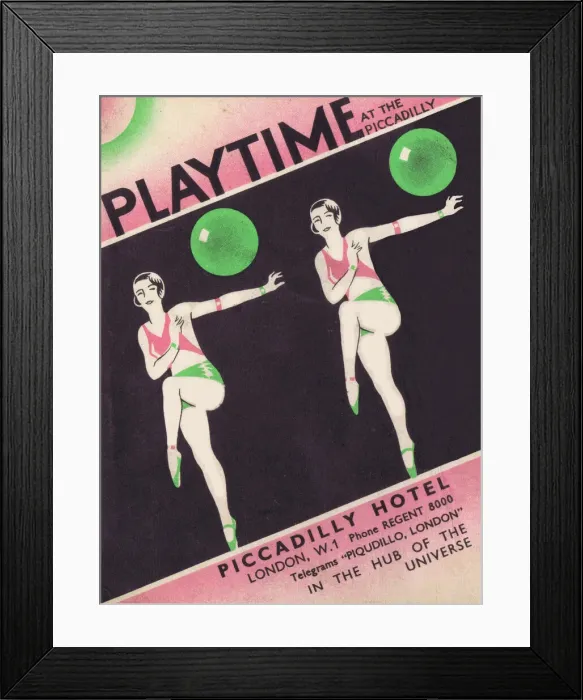 Framed Print : Programme cover for Playtime at the Piccadilly at the Piccadilly Hotel, London Framed Print : Programme cover for Playtime at the Piccadilly at the Piccadilly Hotel, London