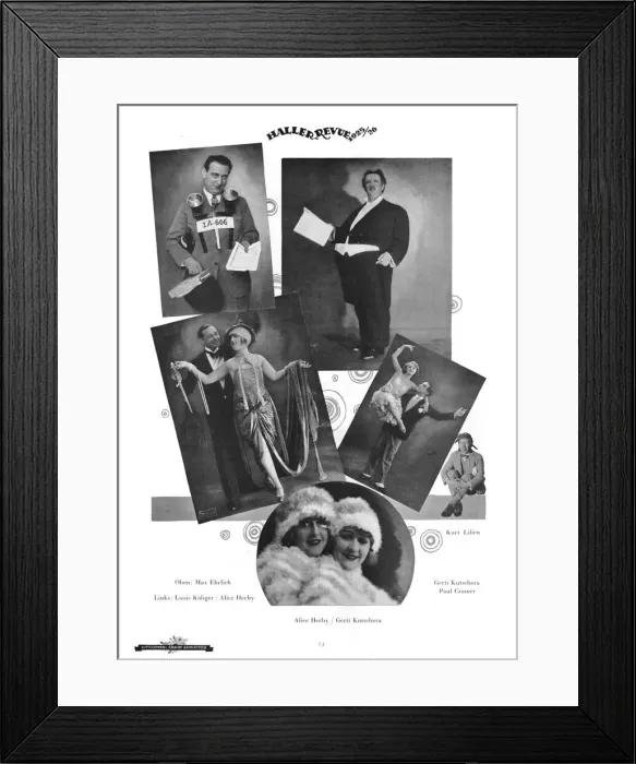 Framed Print : Some of the performers in Herman Hallers Achtung! Welle, Admiralspalast Framed Print : Some of the performers in Herman Hallers Achtung! Welle, Admiralspalast
