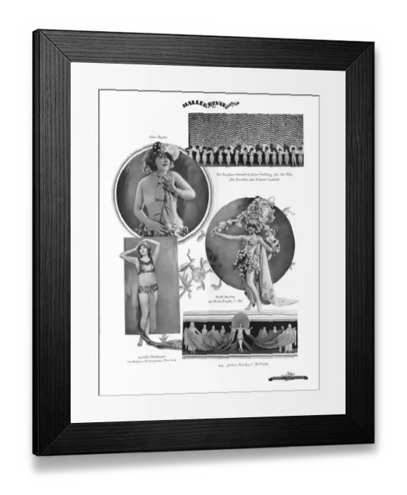 Framed Print : Scenes and performers from Herman Hallers Achtung! Welle, Admiralspalast Framed Print : Scenes and performers from Herman Hallers Achtung! Welle, Admiralspalast