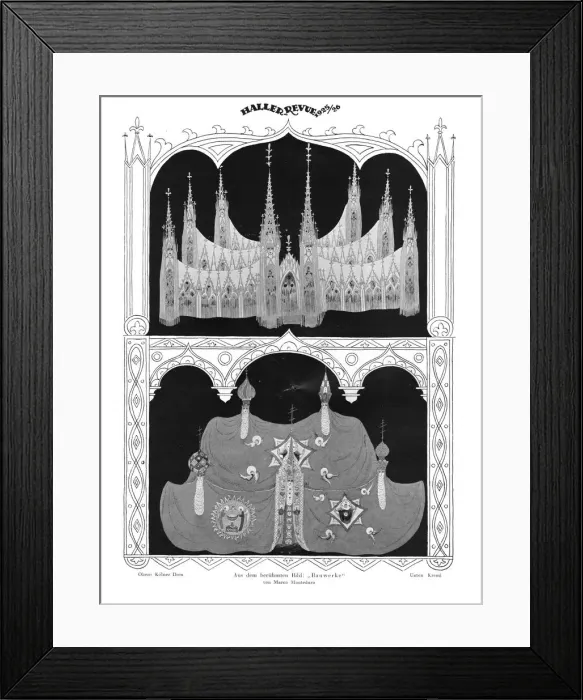 Framed Print : Set designs by Marco Montedoro from Herman Hallers Achtung Framed Print : Set designs by Marco Montedoro from Herman Hallers Achtung