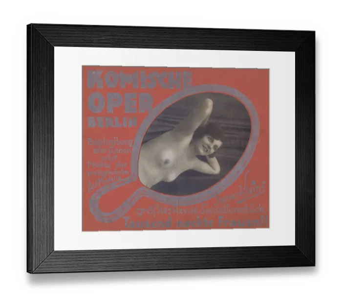 Framed Print : Front cover for souvenir brochure for Tausend Nackte Frauen (A Thousand Naked Women) Framed Print : Front cover for souvenir brochure for Tausend Nackte Frauen (A Thousand Naked Women)