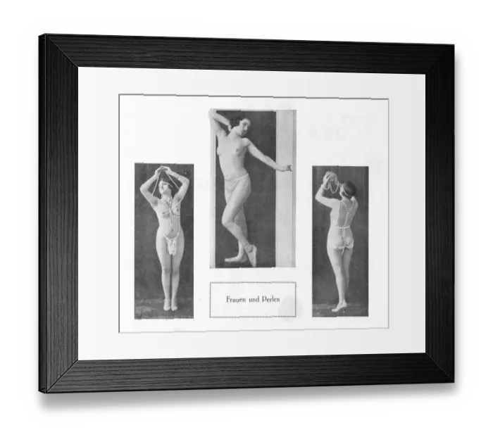 Framed Print : Showgirls in pearls in James Kleins Zieh Dich Aus (Undress Yourself), Komische Oper Framed Print : Showgirls in pearls in James Kleins Zieh Dich Aus (Undress Yourself), Komische Oper