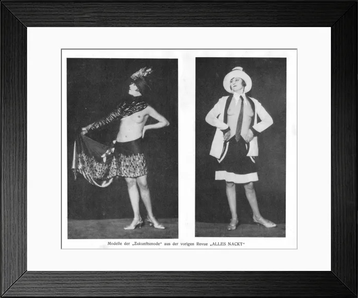 Framed Print : Showgirls in the scene Models of Future Fashions from James Klein Framed Print : Showgirls in the scene Models of Future Fashions from James Klein