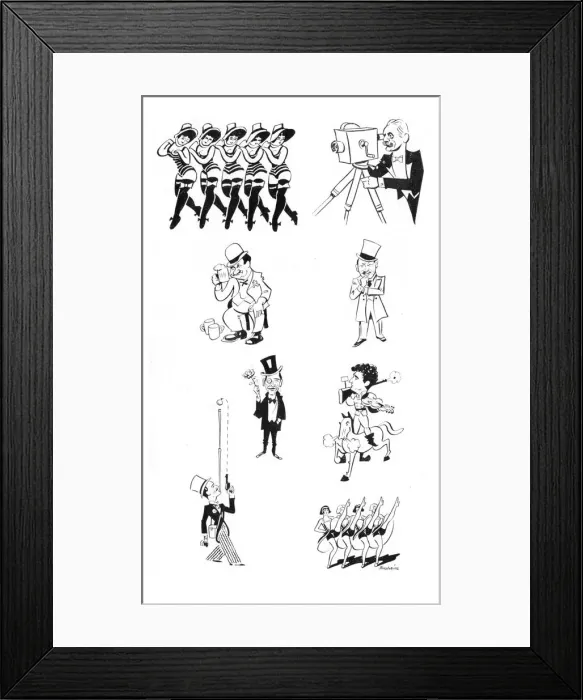 Framed Print : Sketches of some of the acts who appeared at the Wintergarten Theatre Framed Print : Sketches of some of the acts who appeared at the Wintergarten Theatre