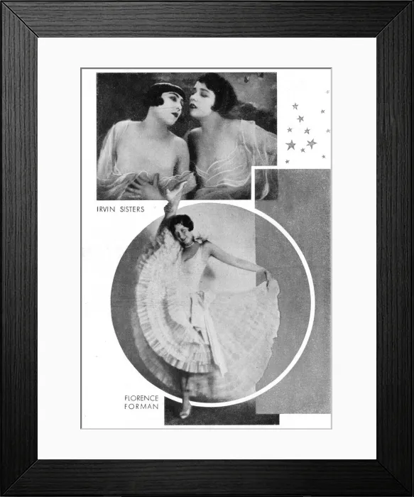 Framed Print : The Irwin Sisters and Florence Forman who appeared at the Wintergarten Theatre
