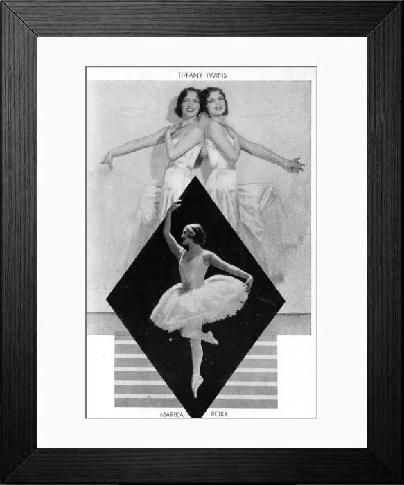 Framed Print : Tiffany Twins and Marika Rokk seen at the Wintergarten Theatre Framed Print : Tiffany Twins and Marika Rokk seen at the Wintergarten Theatre