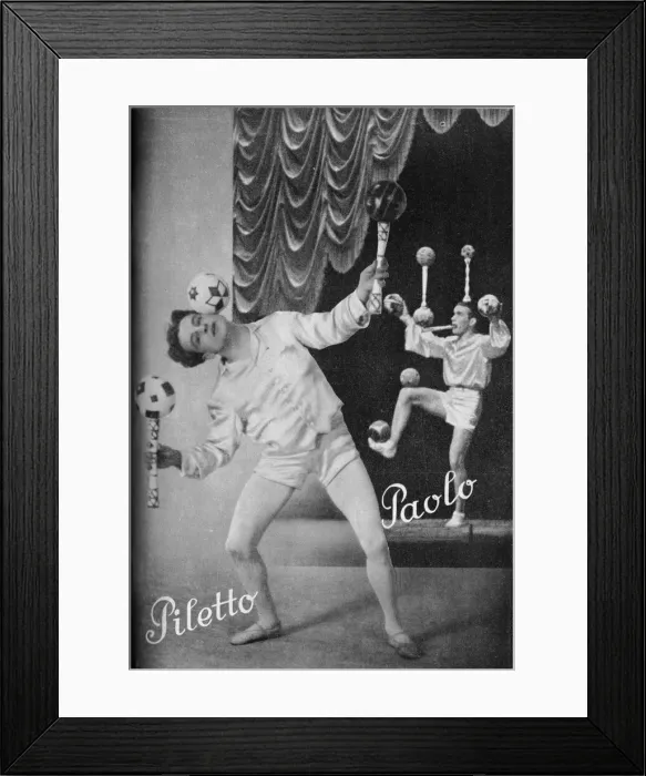 Framed Print : Juggler and acrobat Paolo Piletto seen at the Wintergarten Theatre, Berlin c Framed Print : Juggler and acrobat Paolo Piletto seen at the Wintergarten Theatre, Berlin c