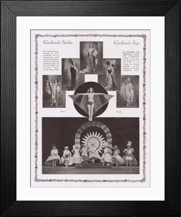 Framed Print : The intoductory scene (Big City nights) and the scene Die Fledermaus in Herman Haller Framed Print : The intoductory scene (Big City nights) and the scene Die Fledermaus in Herman Haller