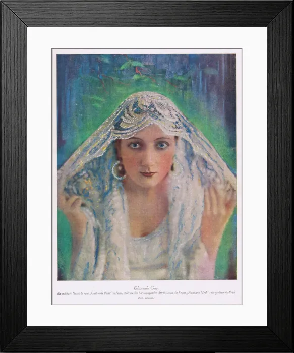 Framed Print : A portrait of Edmonde Guy in Herman Hallers Noch und Noch, Admiralspalast Framed Print : A portrait of Edmonde Guy in Herman Hallers Noch und Noch, Admiralspalast
