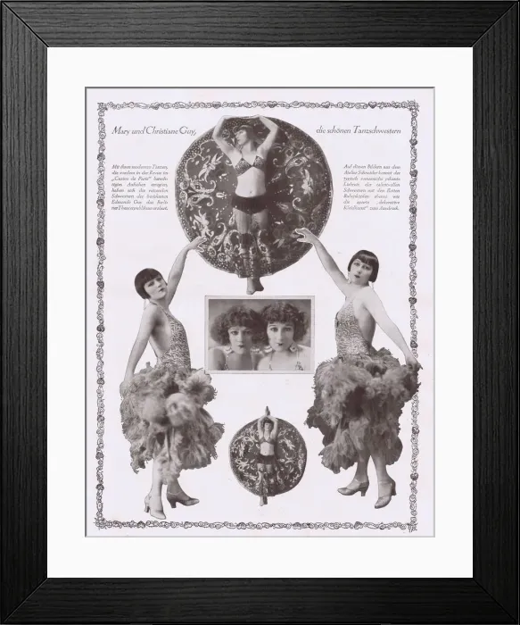 Framed Print : Marie and Christiane Guy in Herman Hallers Noch und Noch, Admiralspalast Framed Print : Marie and Christiane Guy in Herman Hallers Noch und Noch, Admiralspalast