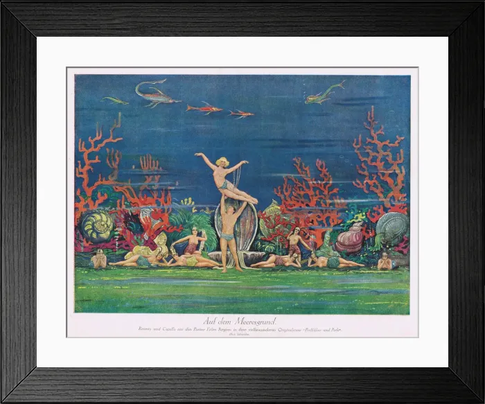 Framed Print : Roseray and Capella in the scene on the seabed in Herman Haller Framed Print : Roseray and Capella in the scene on the seabed in Herman Haller