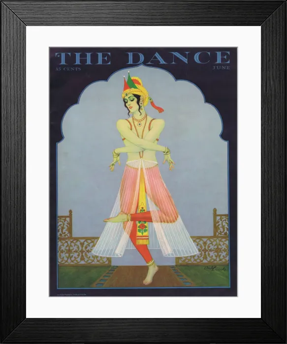 Framed Print : Cover of Dance Magazine, June 1927 featuring Shari Karenyi in a Persian Fantasy dance