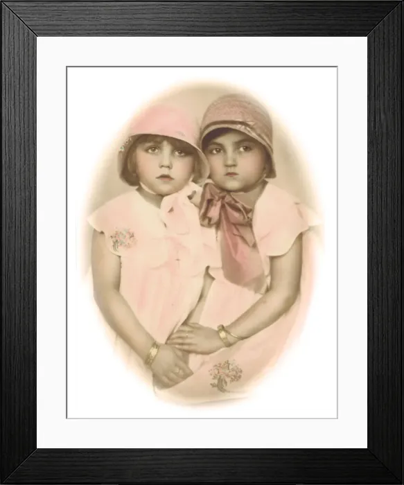 Framed Print : Jenny Dollys adopted daughters Manzi and Klari, early 1930s Date: early 1930s Framed Print : Jenny Dollys adopted daughters Manzi and Klari, early 1930s Date: early 1930s