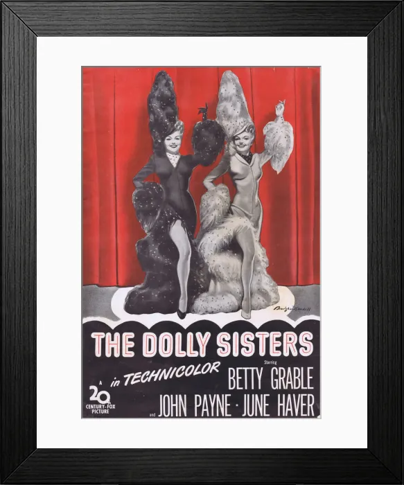Framed Print : Front cover of the press kit for the film The Dolly Sisters, 1945 Date: 1945 Framed Print : Front cover of the press kit for the film The Dolly Sisters, 1945 Date: 1945