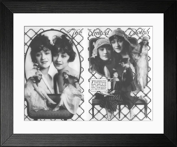 Framed Print : Photos of the Dolly Sisters c. 1916 Date: 1916 Framed Print : Photos of the Dolly Sisters c. 1916 Date: 1916
