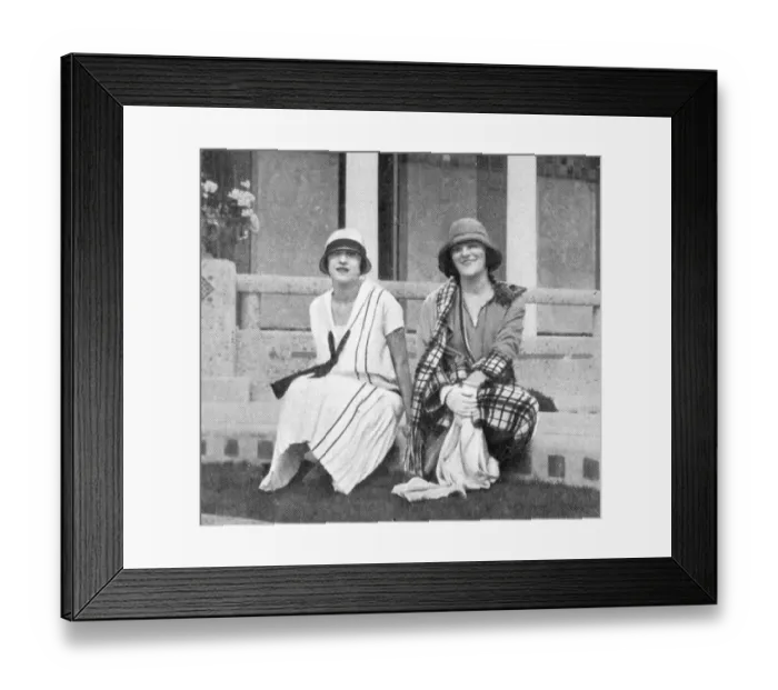 Framed Print : One of the Dolly Sisters and Alice Delysia at Deauville, France, 1925 Date: 1925 Framed Print : One of the Dolly Sisters and Alice Delysia at Deauville, France, 1925 Date: 1925