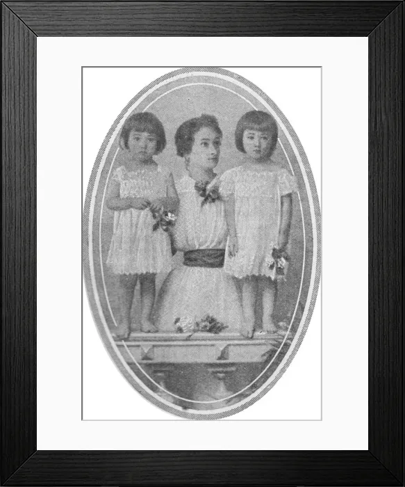 Framed Print : The Dolly Sisters as young girls with their mother (c. 1905) Date: circa 1905 Framed Print : The Dolly Sisters as young girls with their mother (c. 1905) Date: circa 1905