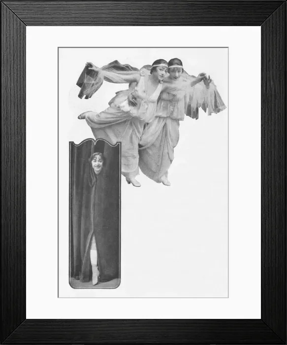 Framed Print : Two photographs of the Dolly Sisters, September 1914 Date: 1914 Framed Print : Two photographs of the Dolly Sisters, September 1914 Date: 1914