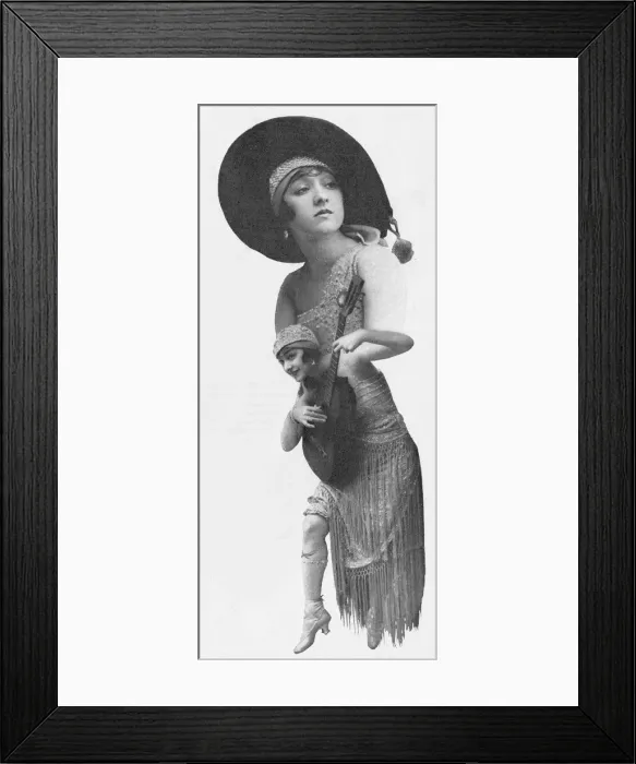 Framed Print : Two photographs of Rosie Dolly, 1915 Date: 1915 Framed Print : Two photographs of Rosie Dolly, 1915 Date: 1915
