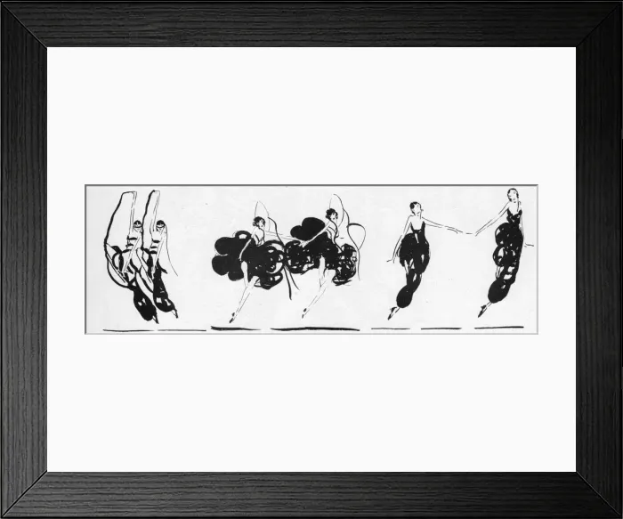 Framed Print : Sketches of the Dolly Sisters from 1916 Date: 1916 Framed Print : Sketches of the Dolly Sisters from 1916 Date: 1916