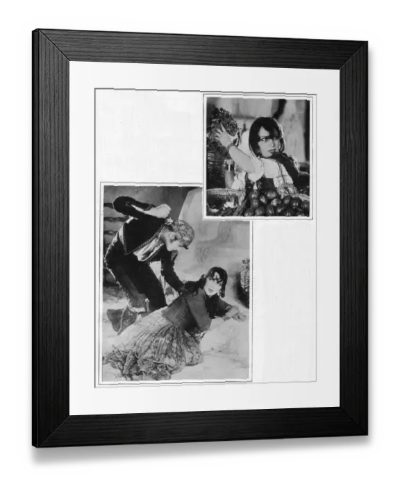 Framed Print : Raquel Meller in the French film Carmen (1927) with Fred Louis Lerch Framed Print : Raquel Meller in the French film Carmen (1927) with Fred Louis Lerch