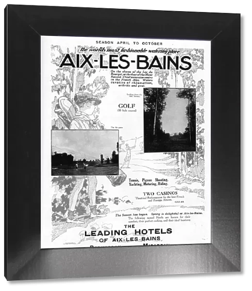 Advert for Aix Les Bains, France (1927) - the world