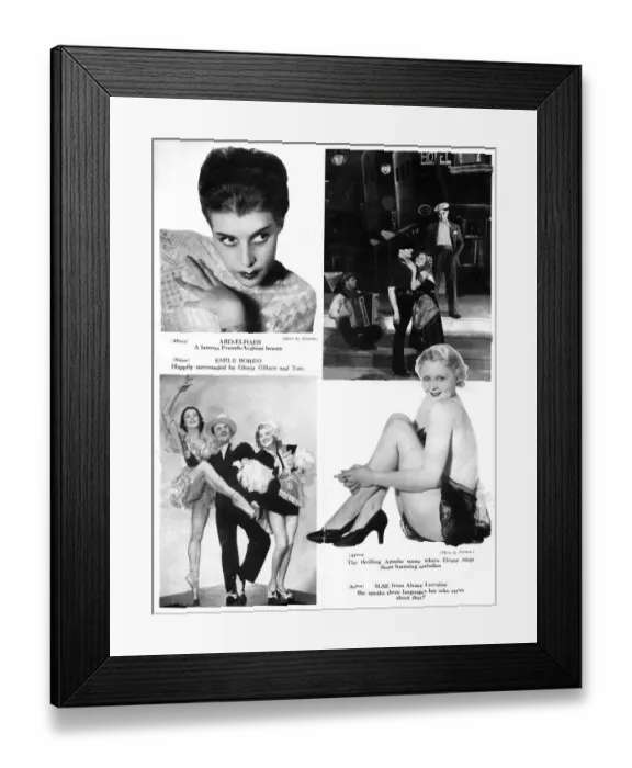Framed Print : Scenes from the show Revue Folies Bergere at the French Casino, Chicago Framed Print : Scenes from the show Revue Folies Bergere at the French Casino, Chicago