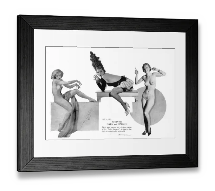 Framed Print : Scenes from the show Revue Folies Bergere at the French Casino, Chicago Framed Print : Scenes from the show Revue Folies Bergere at the French Casino, Chicago